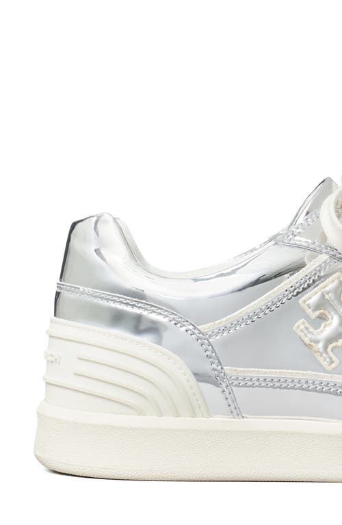 Tory Burch Clover Court Sneaker In Silver