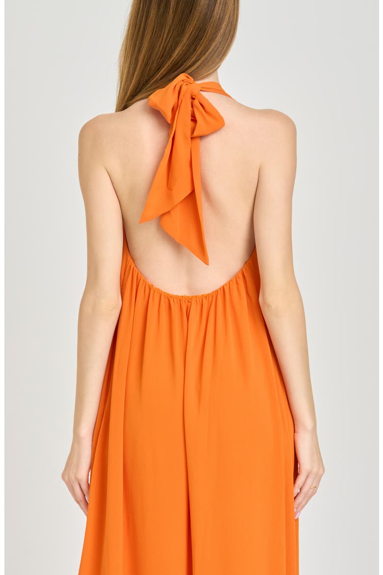 x Hannah Lovey Porter Solana Halter Maxi Dress (Nordstrom Exclusive), Alternate, color, ORANGE