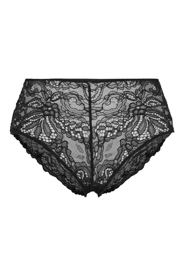 Romantic Corded Lace Hipster Panties, Alternate, color, BLACK CAVIAR