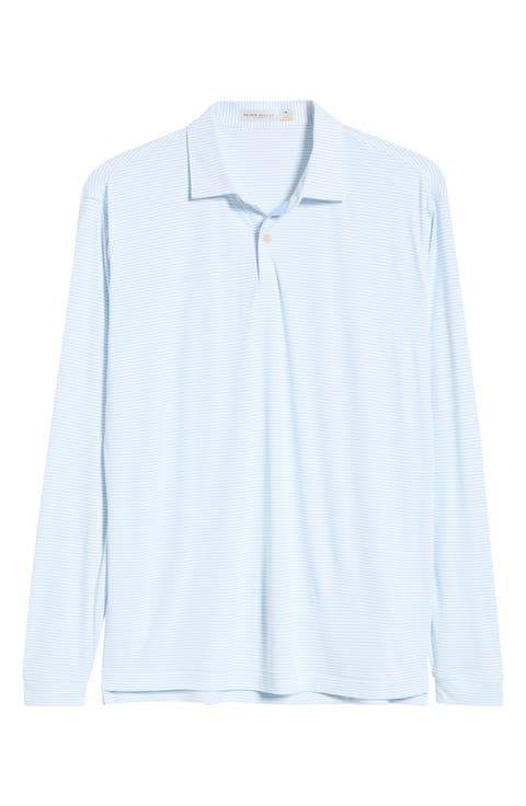 Featherweight Park Stripe Long Sleeve Performance Polo