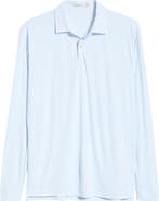 Peter Millar Featherweight Park Stripe Long Sleeve Performance Polo