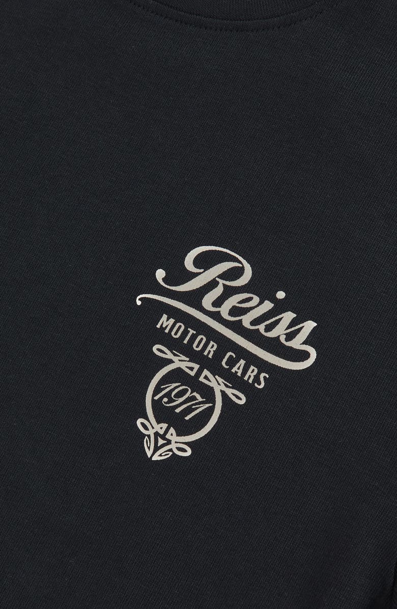 Reiss Kids' Russell Cotton Graphic T-Shirt, Alternate, color, Washed Blue/White