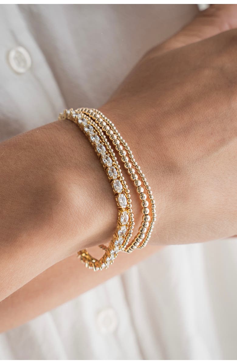 Alexa Leigh Oval Tennis Bracelet, Alternate, color, Yellow Gold