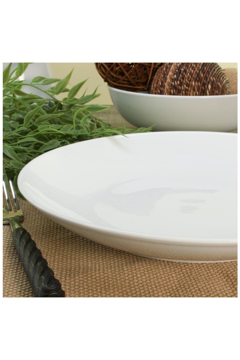 Set of 4 Coupe Entrée Plates, Alternate, color, WHITE