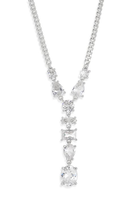 Mixed Crystal Y-Necklace