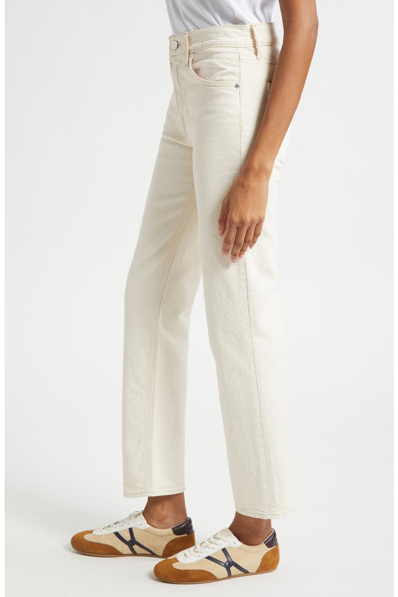 Leah Straight Leg Jeans, Alternate, color, ECRU