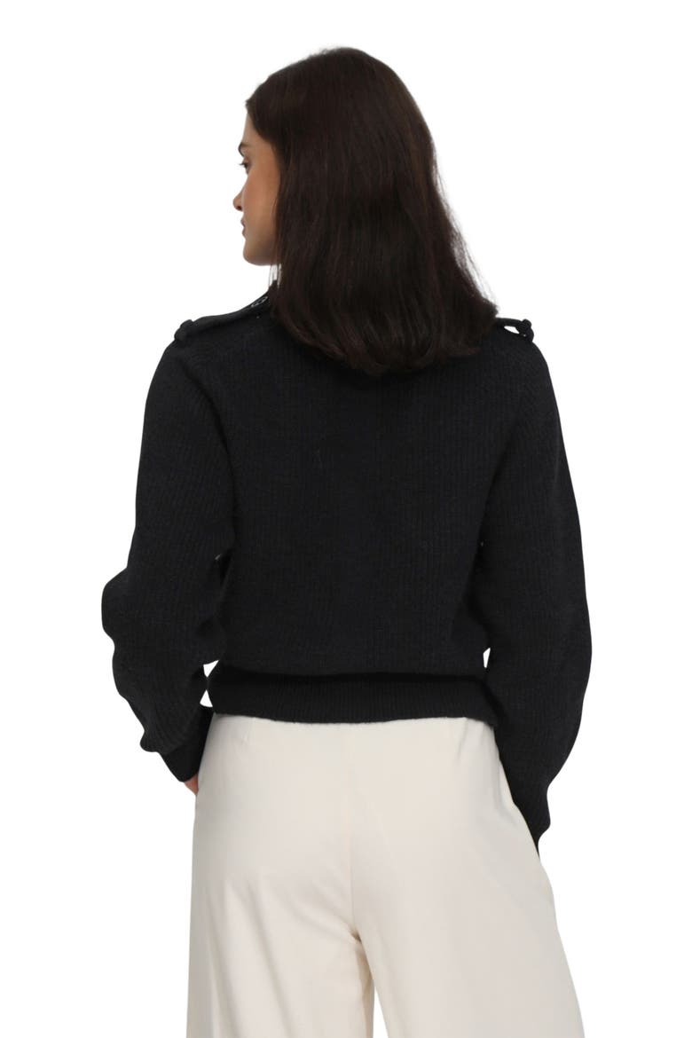 Lost & Found Knitted Sweater, Alternate, color, Black
