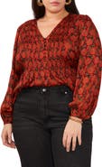 1.STATE Floral Print Woven Shirt