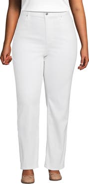 Lands' End Recover High Rise Straight Leg Blue Jeans