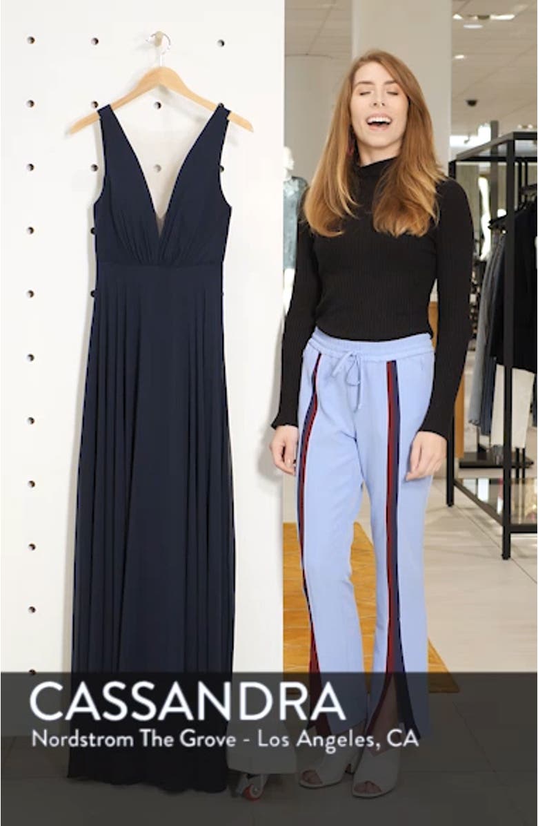 Ryan Illusion Neck Chiffon Gown, sales video thumbnail