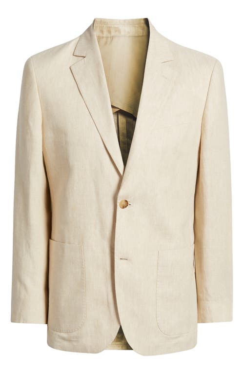 Nordstrom Patch Pocket Linen Sport Coat In Tan Desert