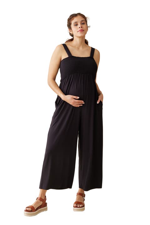 SMOCKED BODICE JUMPSUIT