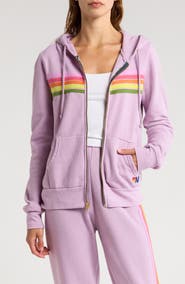 Aviator Nation 5-Stripe Zip Hoodie