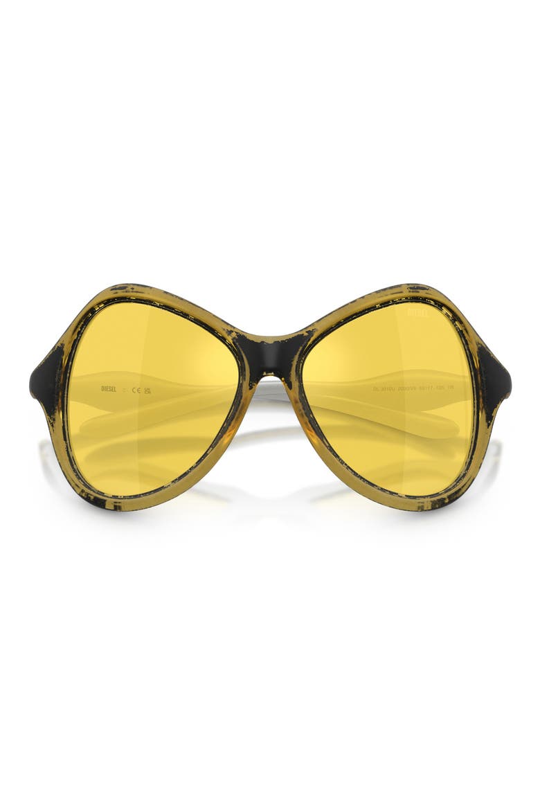 DL3010U 53mm Mirrored Cat Eye Sunglasses, Alternate, color, YELLOW BARRELLING METALLIC