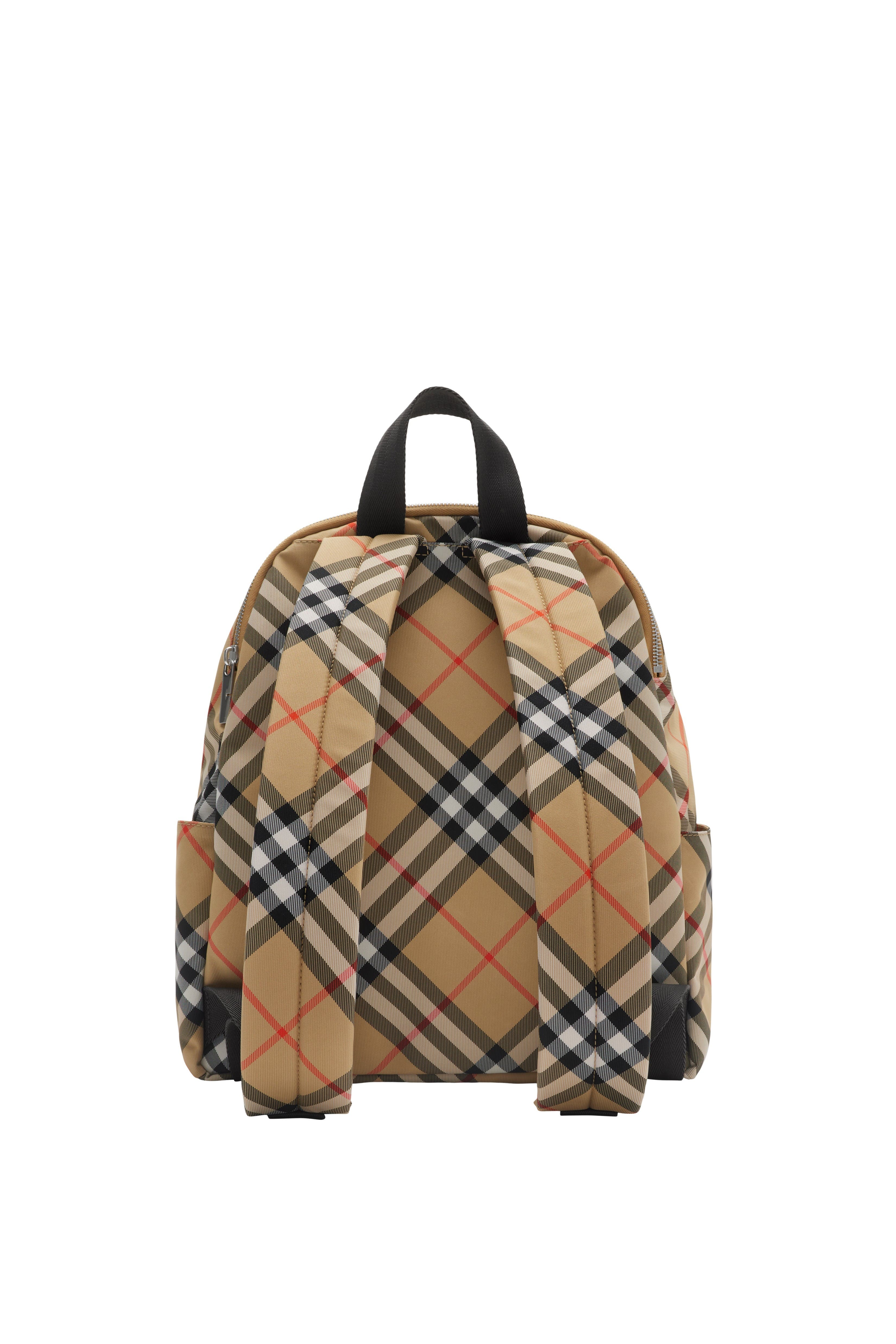 Burberry Small Check Backpack, Alternate, color, Sand