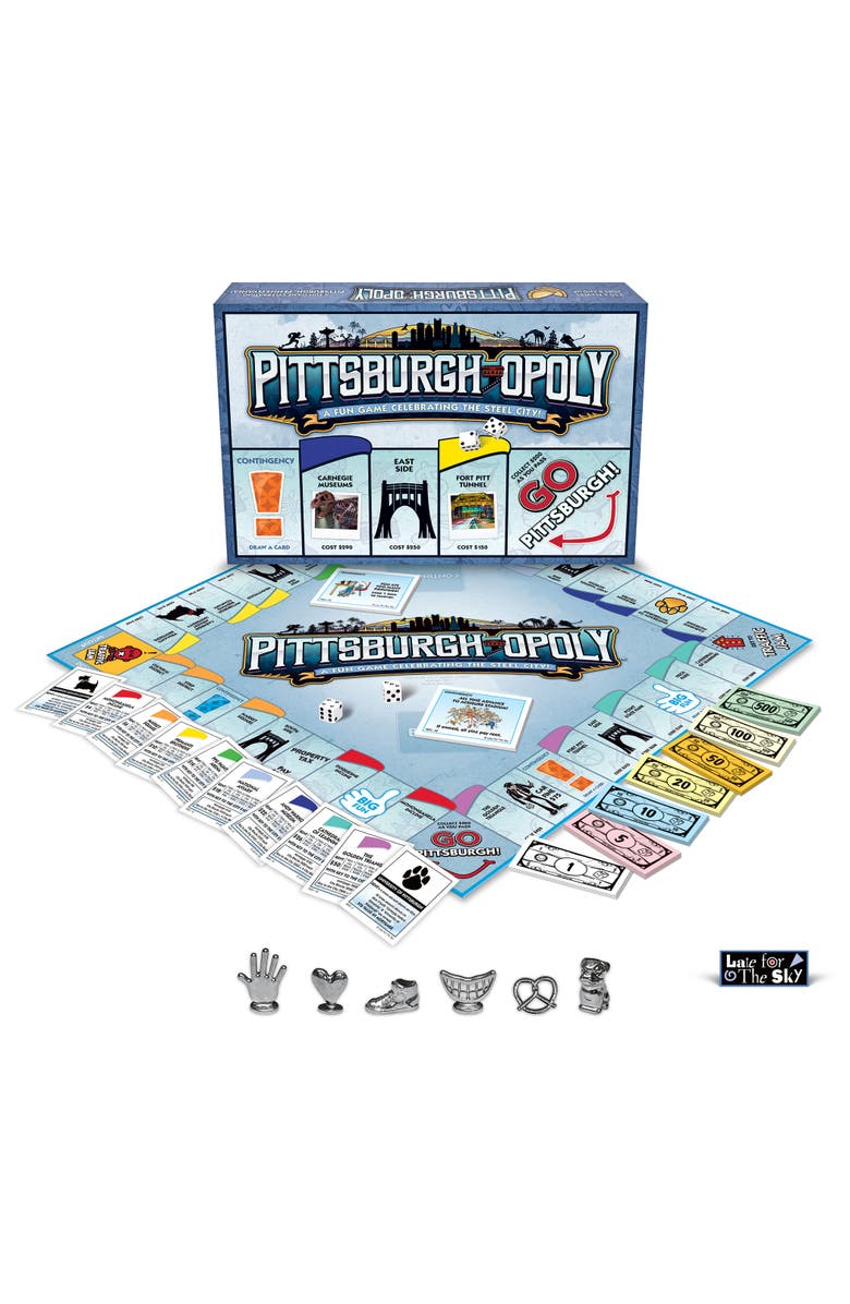 Late for the Sky Pittsburghopoly Monopoly Board Game, Main, color, Multicolored