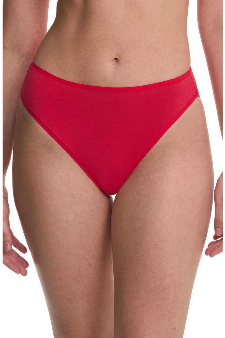 Bliss Bare Cotton High Cut Briefs, Alternate, color, BONFIRE