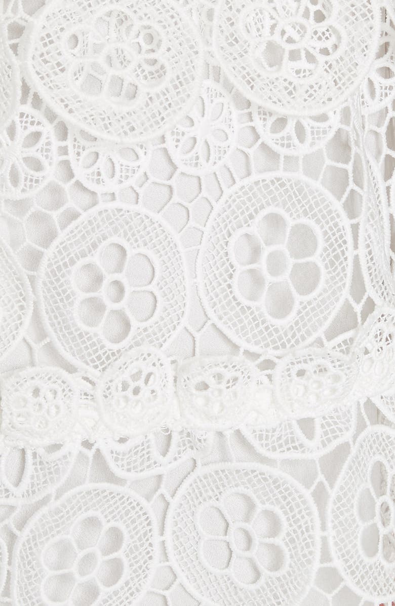 Self-Portrait Floral Lace Tiered Dress, Alternate, color, 