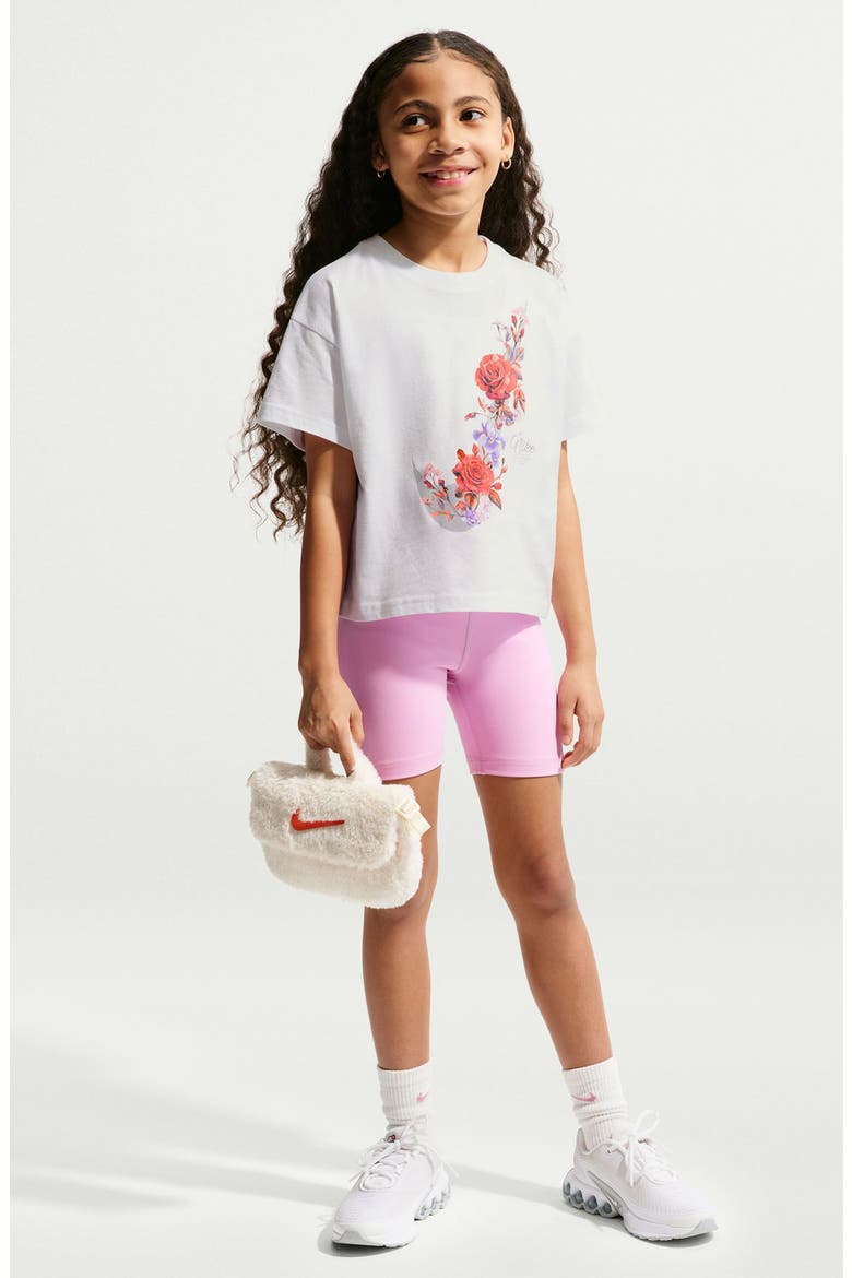 Kids' Sportswear Essentials Bloom Boxy T-Shirt, Main, color, WHITE/ PLATINUM TINT