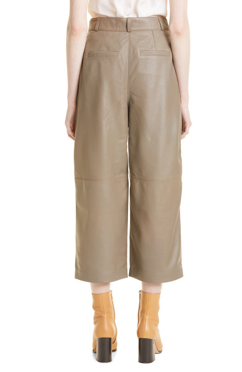 Ted Baker London Garnnet Crop Wide Leg Leather Pants, Alternate, color,
