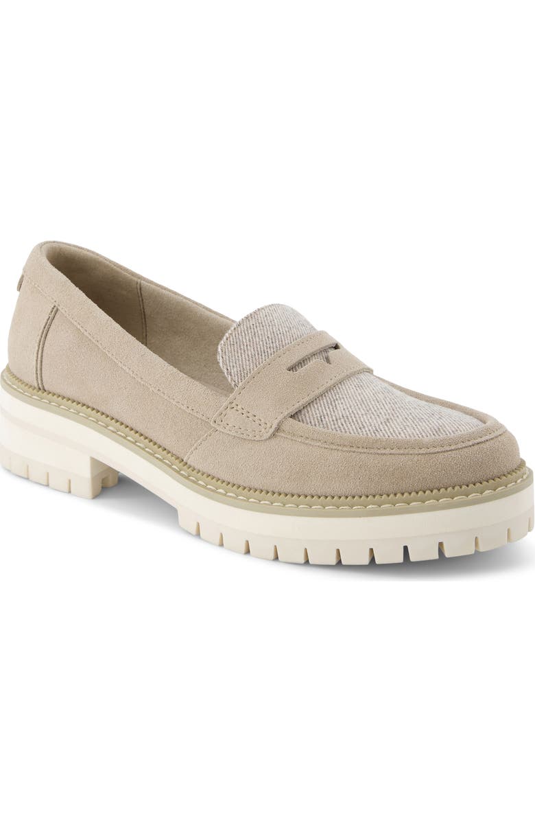 TOMS Cara Platform Penny Loafer, Main, color, Natural