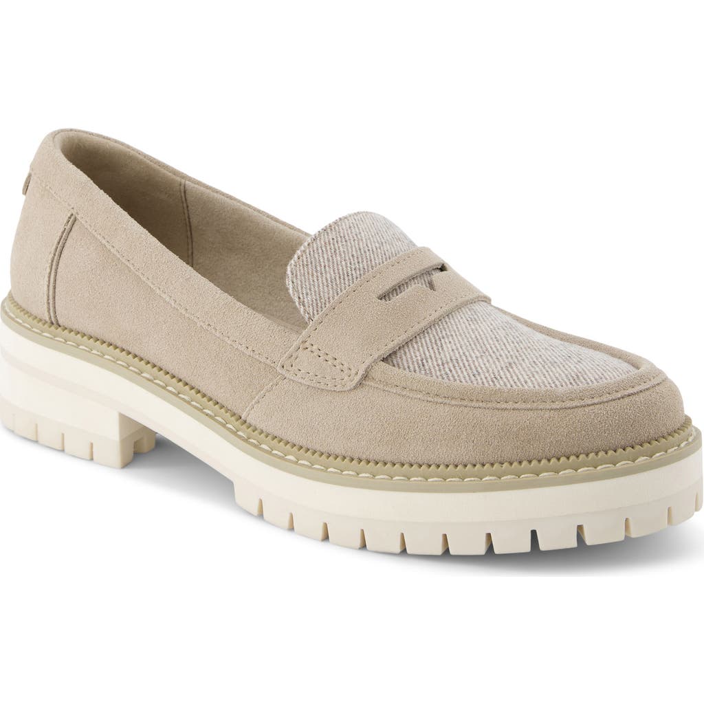 Toms Cara Platform Penny Loafer In Brown