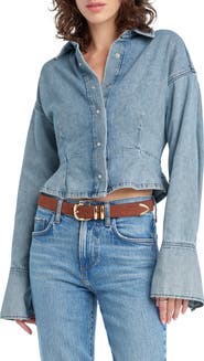 Favorite Daughter The Eyes On Me Denim Button-Up Shirt