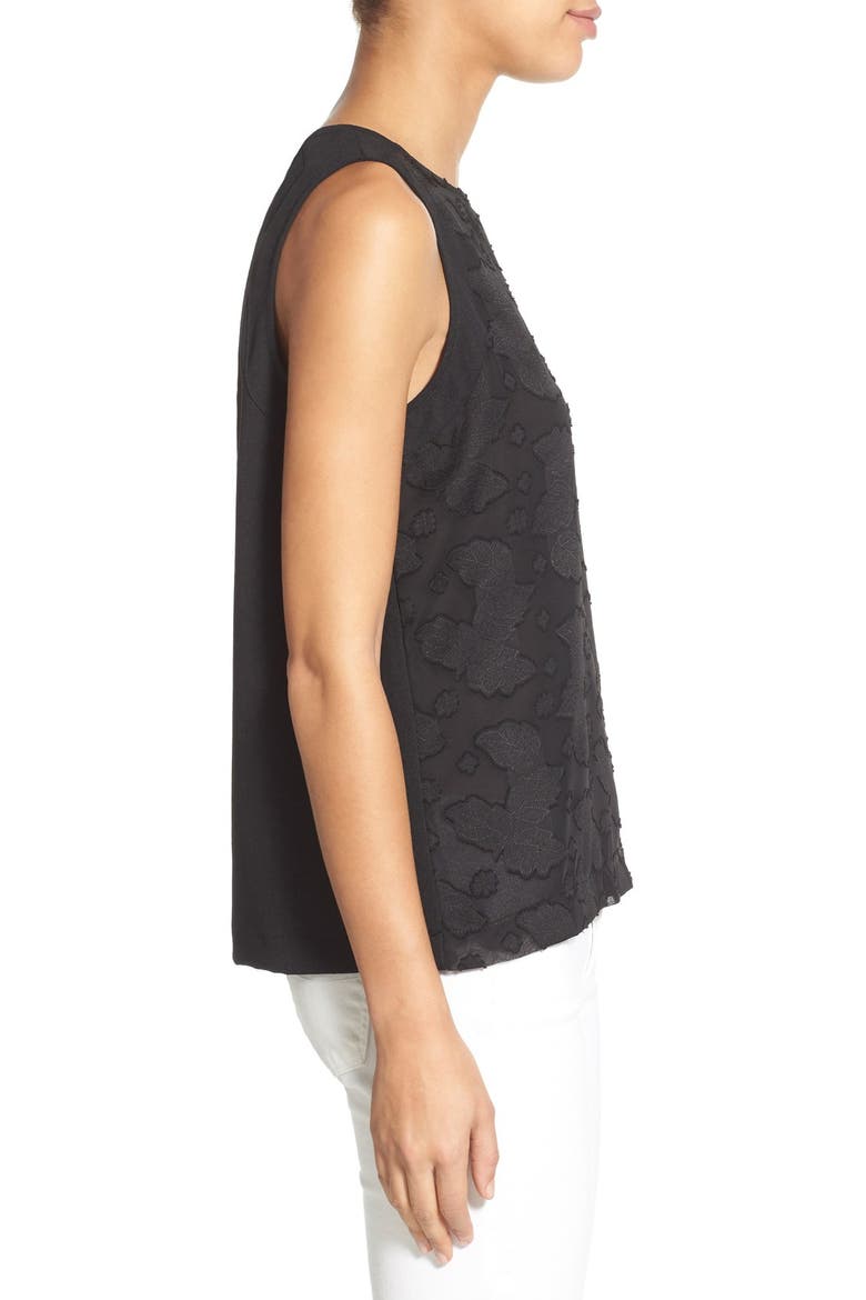 Gibson Embossed Front Sleeveless Top, Alternate, color, BLACK