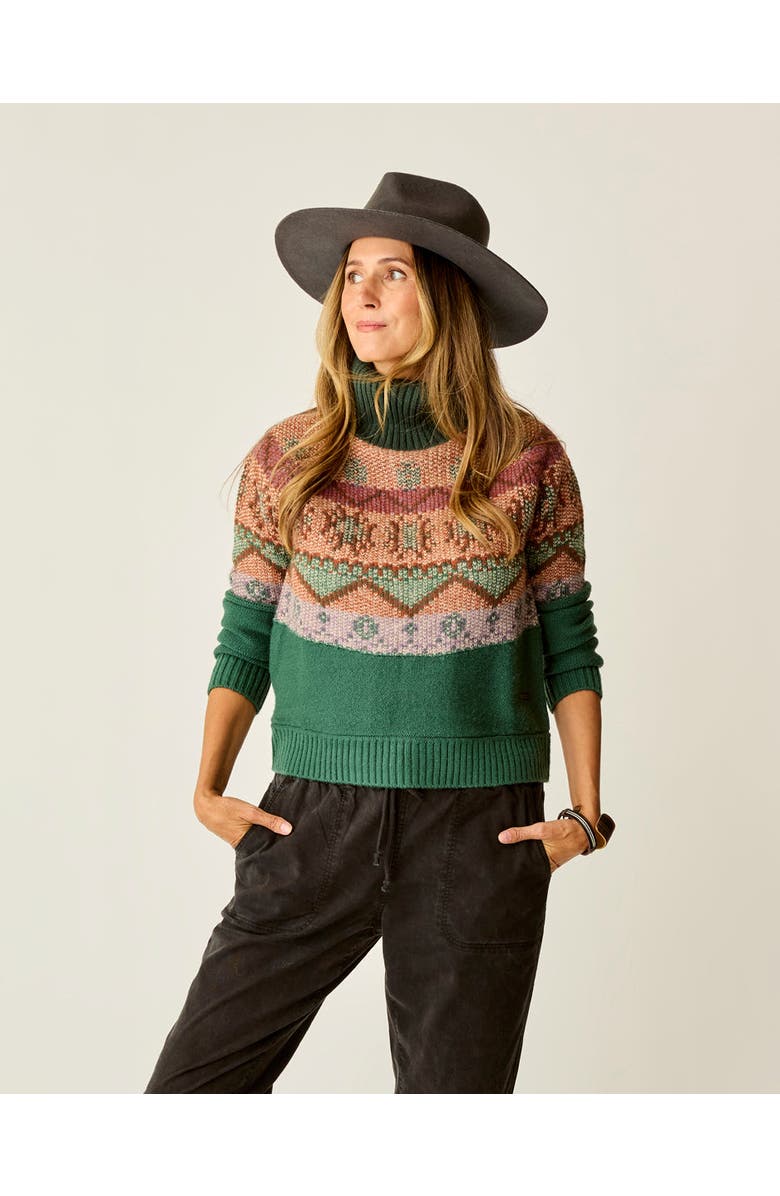Carve Designs Neve Fairisle Turtleneck, Main, color, Bistro Fairisle