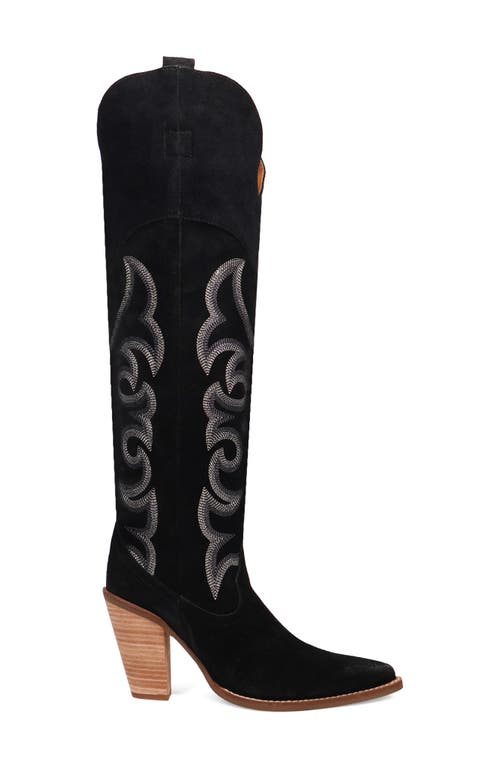 Dingo Primadonna Pointed Toe Over The Knee Western Boot In Black