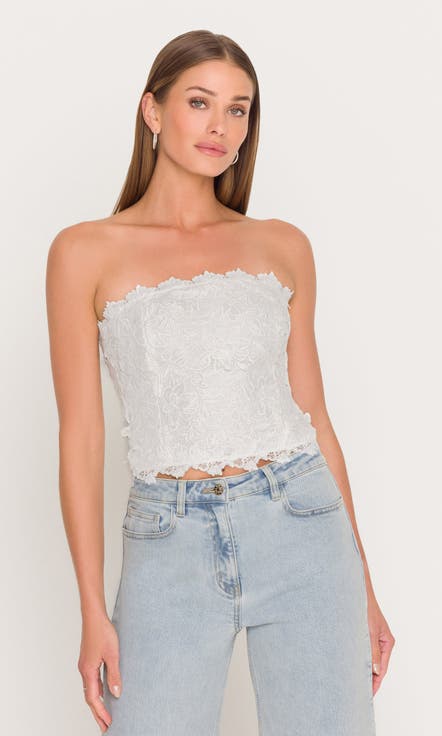 Daxi 3D Butterfly Lace Bustier