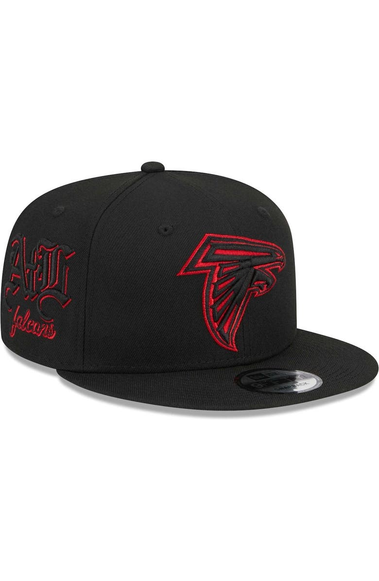 New Era Men's New Era Black Atlanta Falcons Goth Side Script 9FIFTY Snapback Hat, Main, color, 