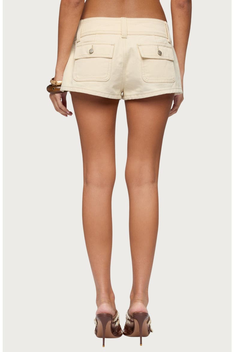 Keinan Low Rise Denim Shorts, Alternate, color, CREAM