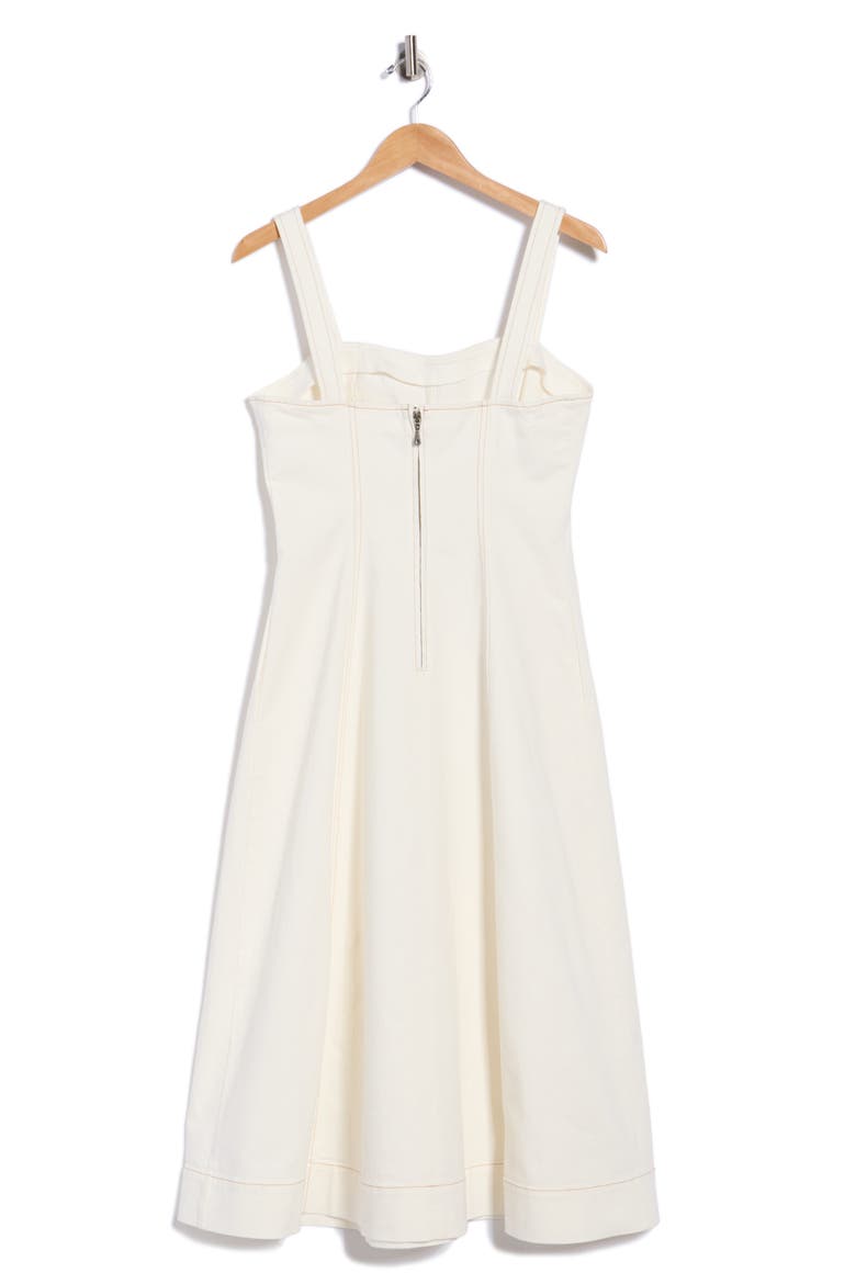 Cora Denim Midi Dress, Alternate, color, EGGSHELL WASH