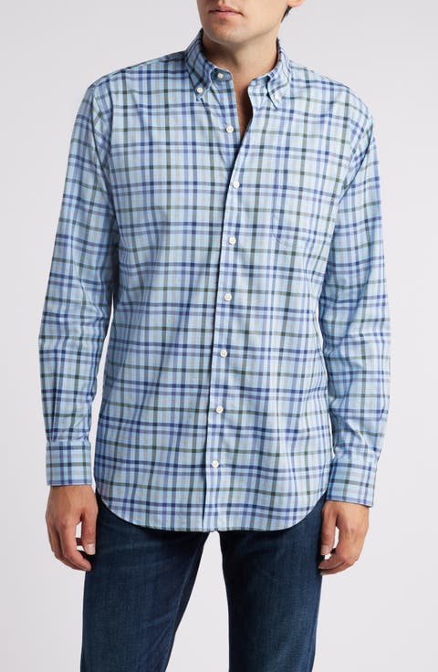 Chambly Crown Lite Check Performance Button-Down Shirt