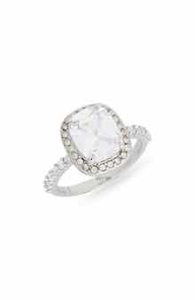 NORDSTROM RACK Cushion Cut Cubic Zirconia Halo Ring