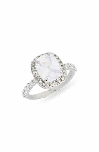 Cushion Cut Cubic Zirconia Halo Ring