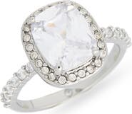 NORDSTROM RACK Cushion Cut Cubic Zirconia Halo Ring