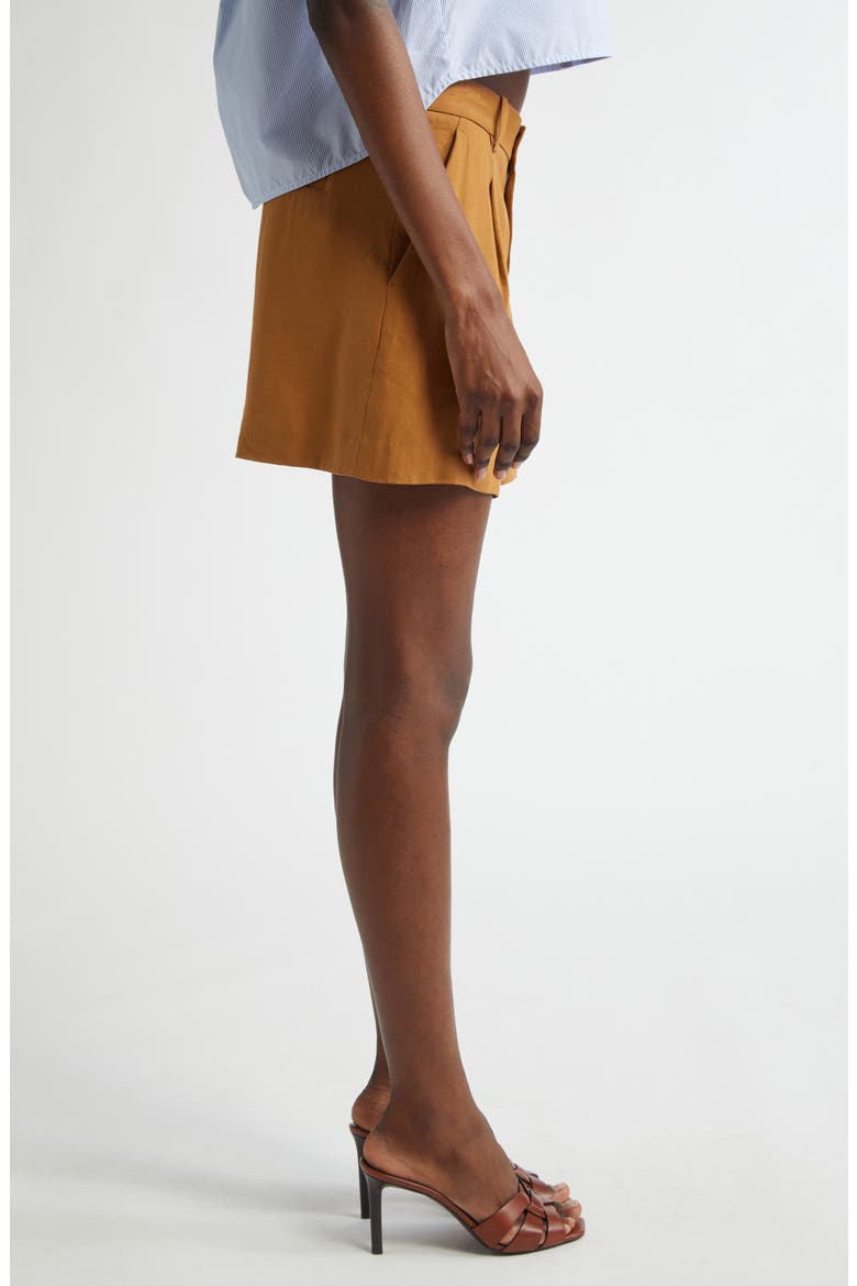 Charles Linen Blend Shorts, Alternate, color, COPPER