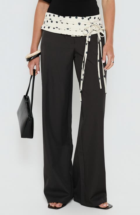 Seneca Wrap Waist Polka Dot Pants