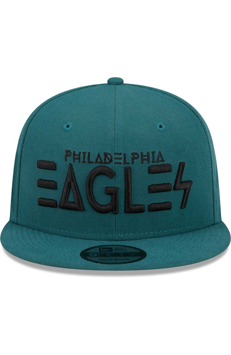 New Era Men's New Era Midnight Green Philadelphia Eagles Word 9FIFTY Snapback Hat, Alternate, color, 
