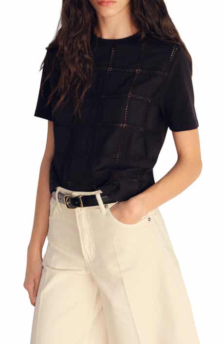 MANGO Embroidered Cotton T-Shirt