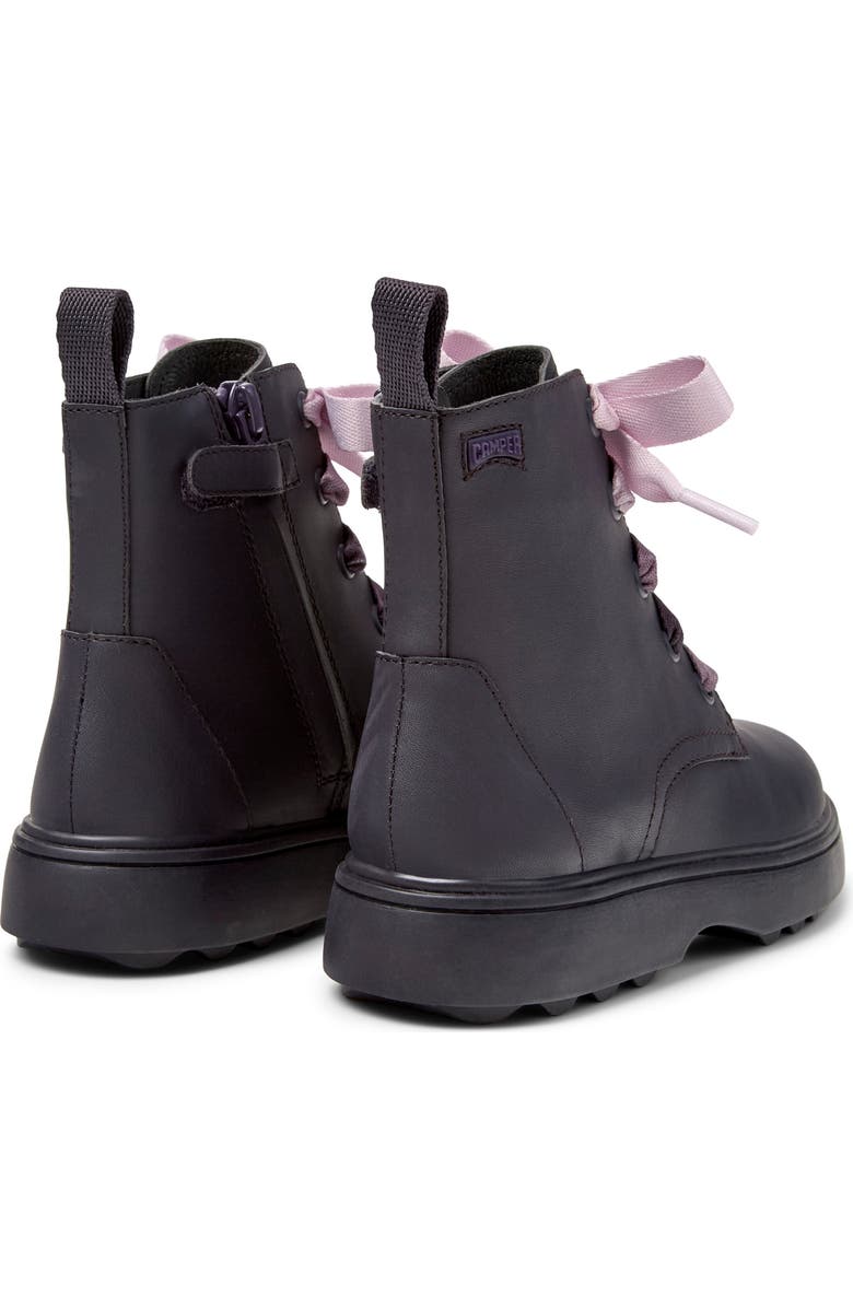 Camper Kids' Norte Combat Boot, Alternate, color, Black/ Dark Purple