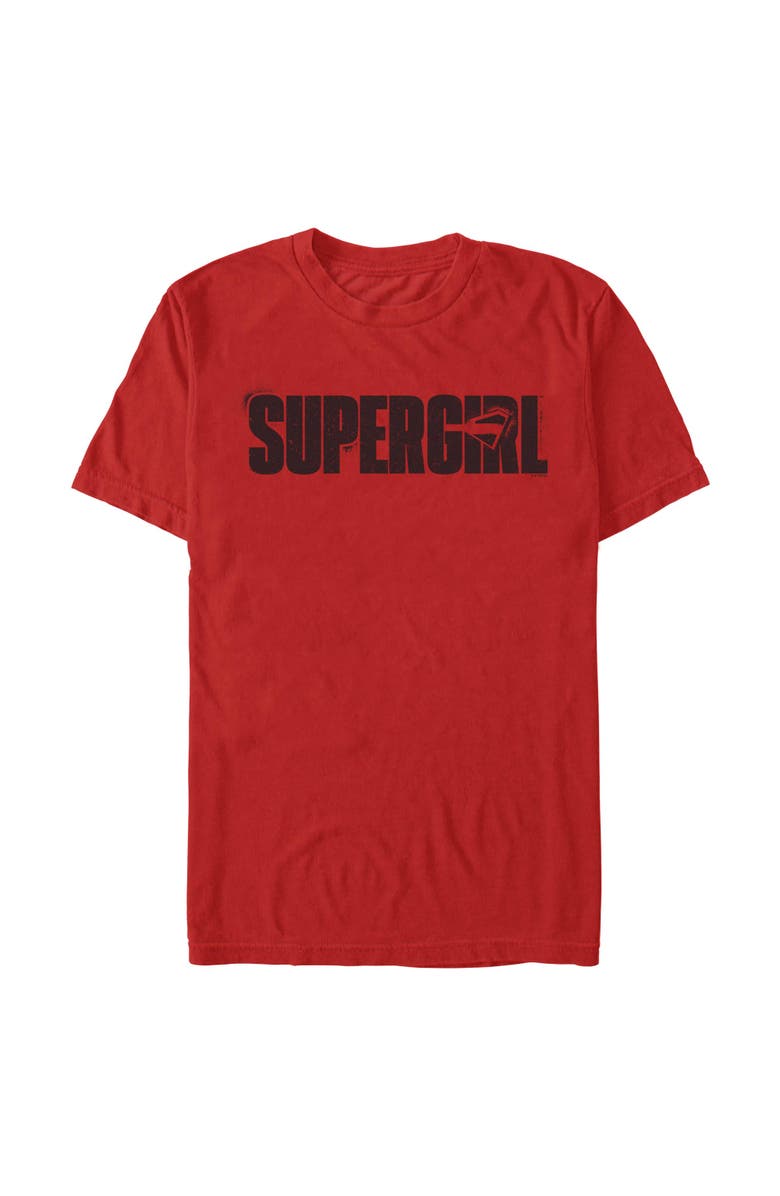 Supergirl Men's Supergirl New Spray Logo Graphic T-Shirt, Main, color, Red