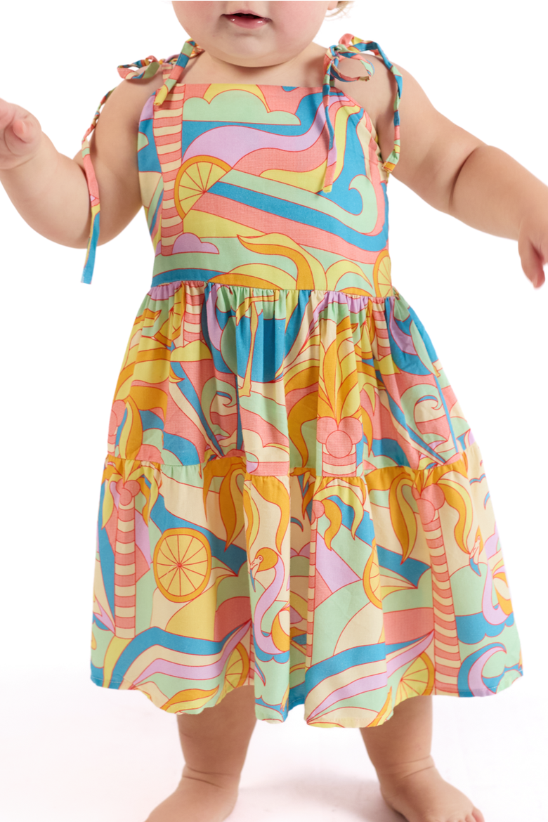 The Paradiso - Girls Resort Dress, Main, color, Yellow
