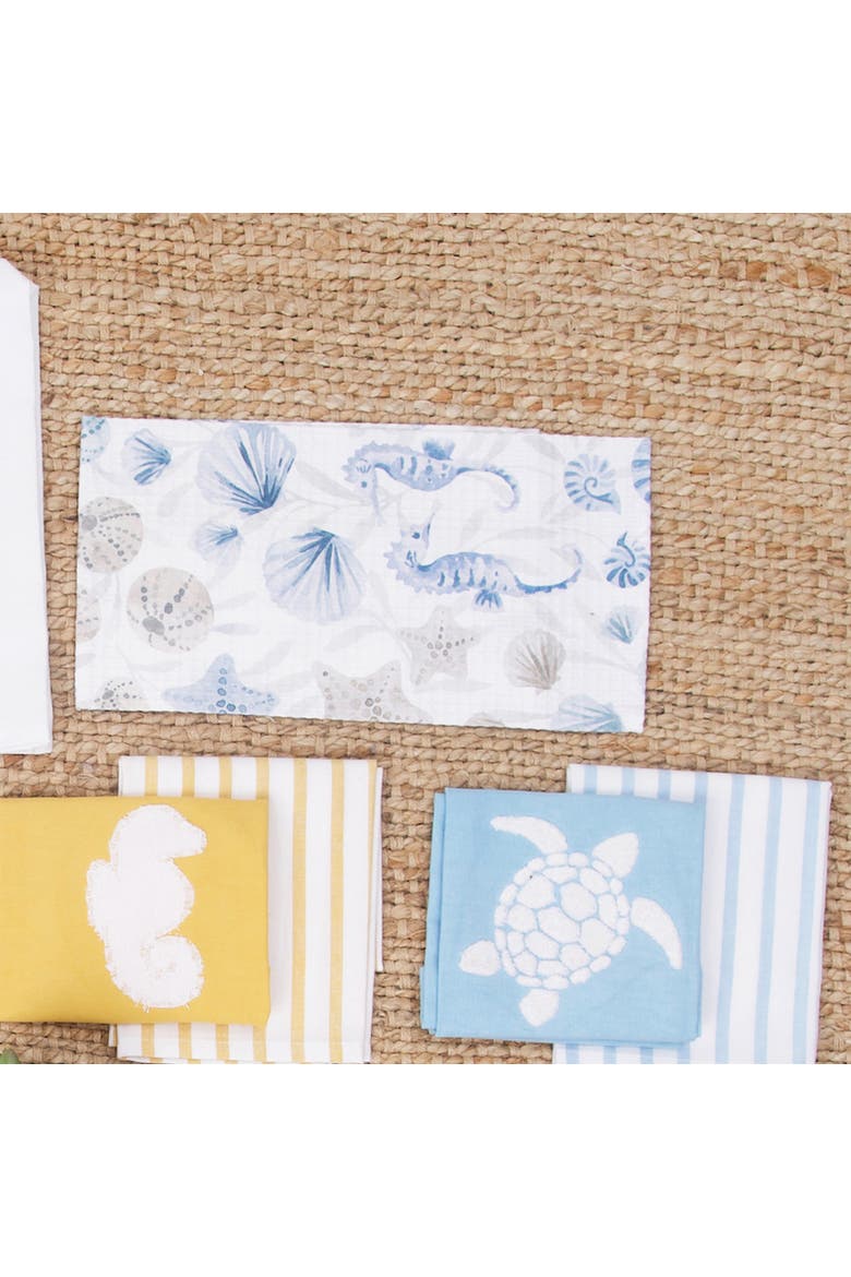 27" x 18" Under the Sea Kitchen and Bathroom Graphic Print Hand Towel, Alternate, color, Blue