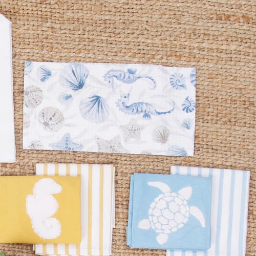 C & F Home C&f Home 27" X 18" Under The Sea Kitchen And Bathroom Graphic Print Hand Towel In Blue