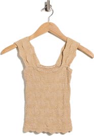 Free People Love Letter Floral Knit Camisole