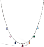 In Season Jewelry Multicolored CZ Dangle Girls Necklace