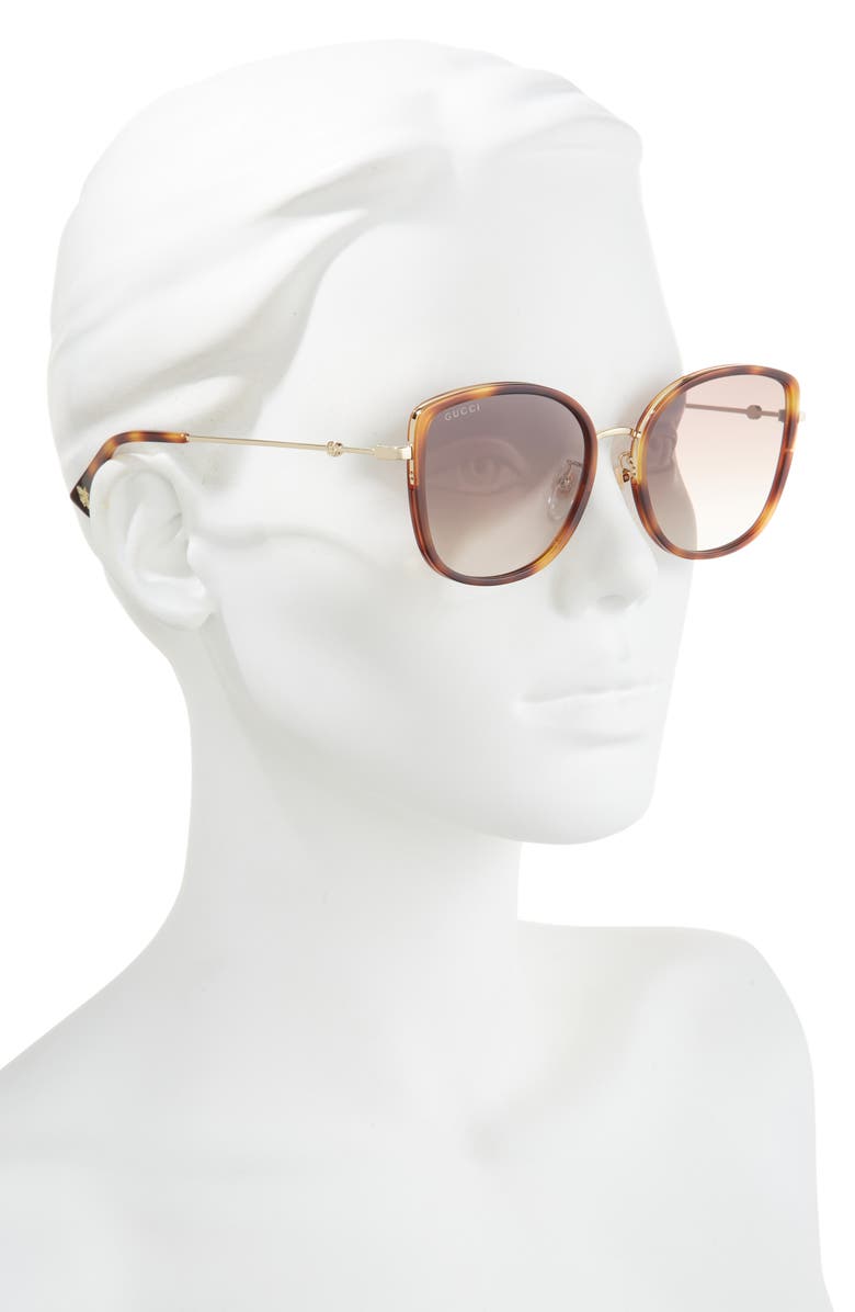 Gucci 56mm Cat Eye Sunglasses, Alternate, color,